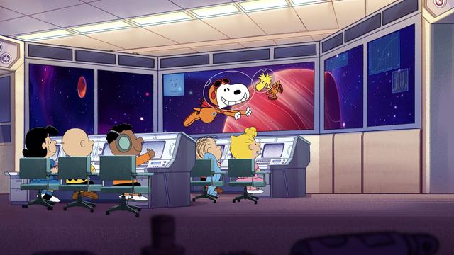 Imagen Snoopy en el espacio
